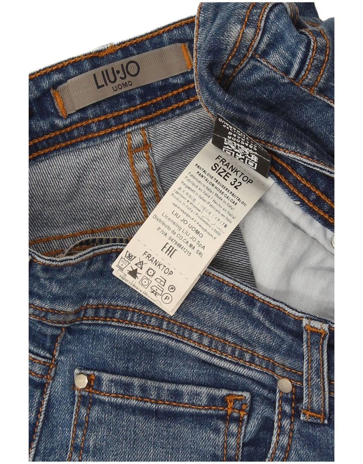 Liu Jo Mens Franktop Slim Jeans W32 L28 Μπλε βαμβακερό