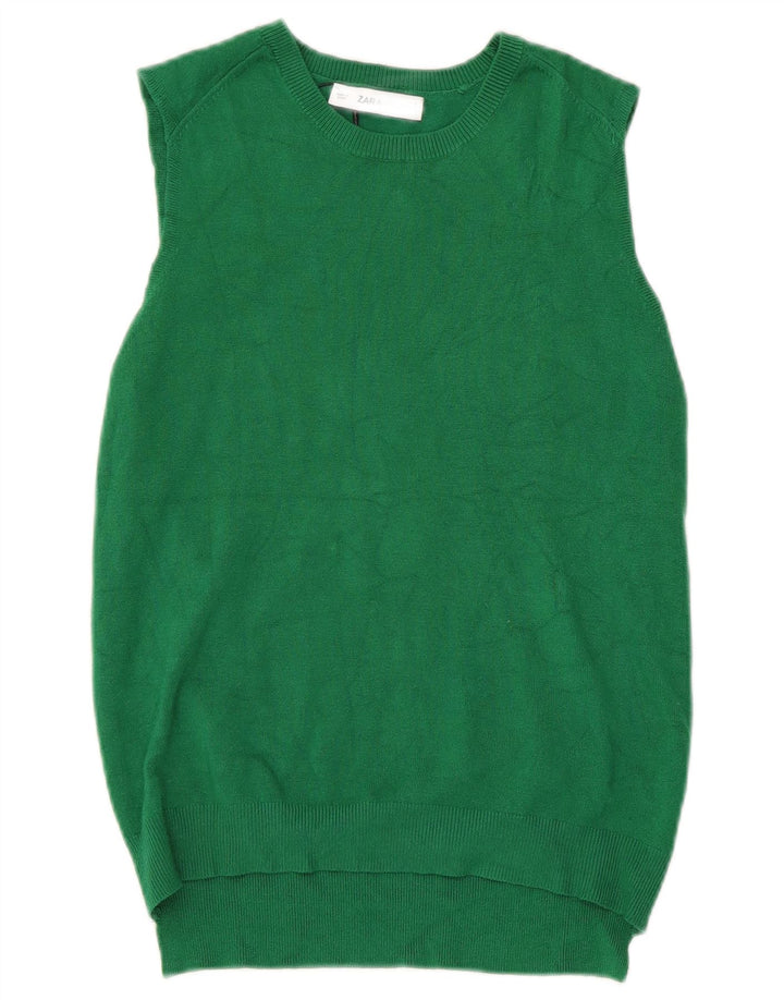 Zara Γυναικείο Γιλέκο Tank Top UK 12 Μεσαία Πράσινη Βισκόζη