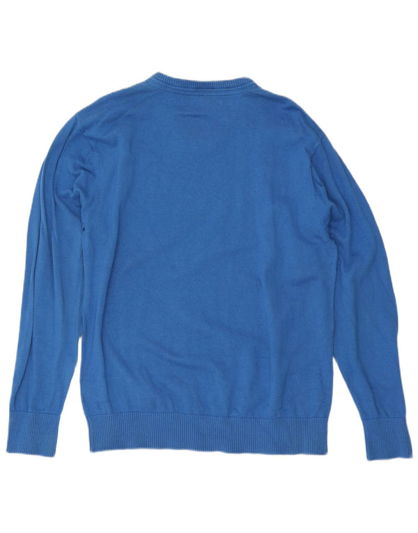 Crew Clothing Ανδρικό πουλόβερ με λαιμόκοψη με V λαιμόκοψη XL Μπλε βαμβακερό