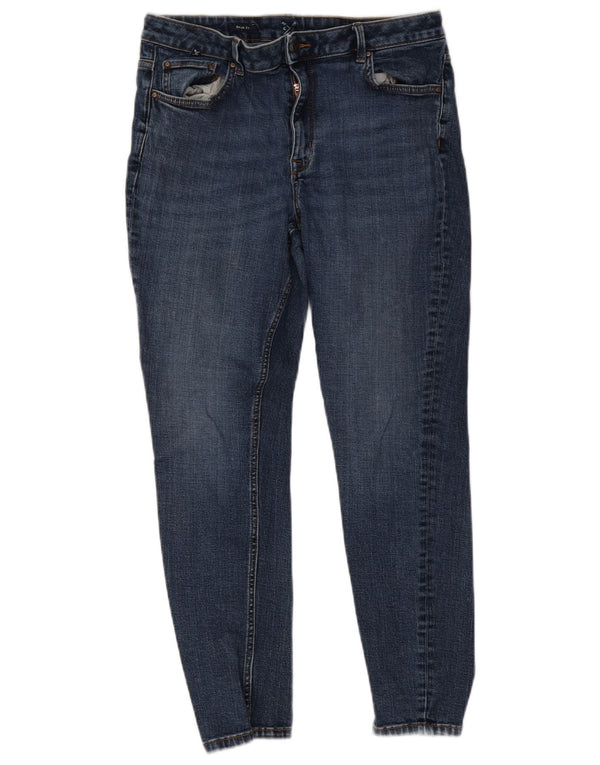 Crew Clothing Womens Skinny Jeans UK 16 Large W34 L28 Navy Blue Cotton