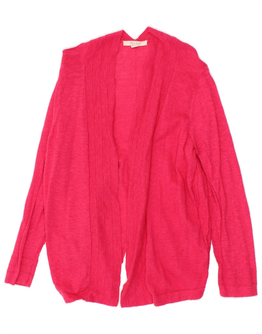 WHITE STUFF Womens Open Cardigan Sweater UK 10 Small  Pink Cotton Vintage White Stuff and Second-Hand White Stuff from Messina Hembry 