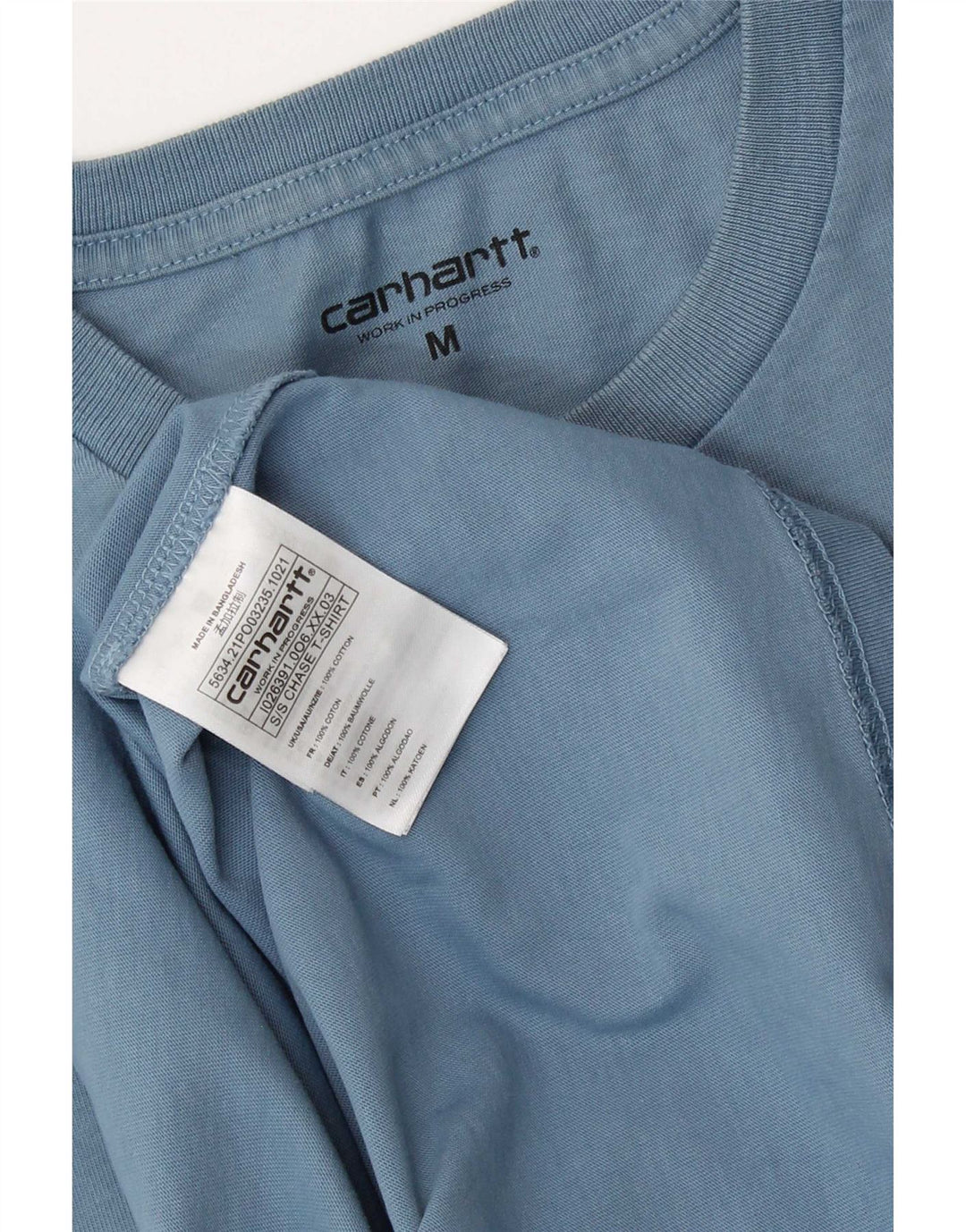 Ανδρικό T-Shirt Carhartt Top από μεσαίο μπλε βαμβακερό