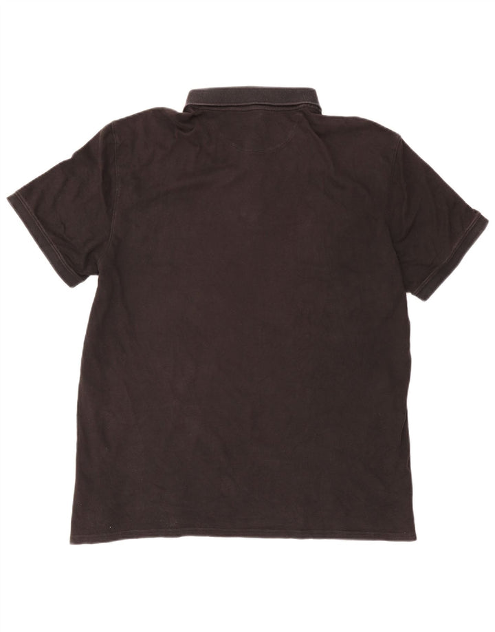 Ανδρικό πουκάμισο πόλο Calvin Klein 2XL μαύρο βαμβακερό