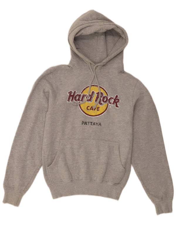 Hard Rock Cafe Womens Pattaya Hoodie Jumper UK 10 Small Grey Flecked