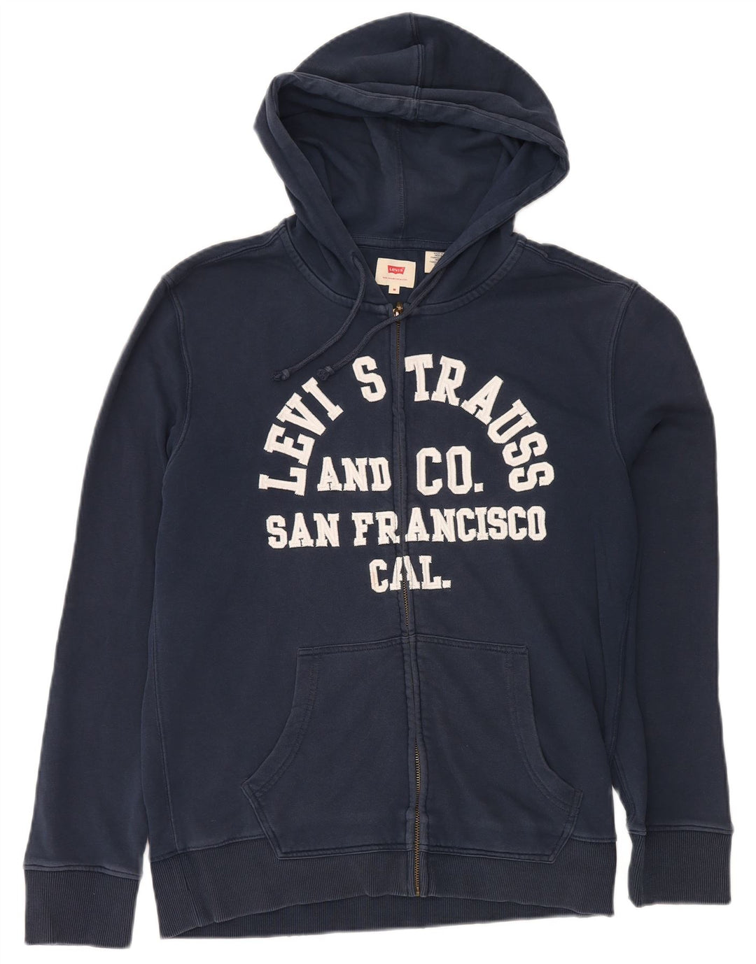 Ανδρικό πουλόβερ με κουκούλα με φερμουάρ LEVI'S μεσαίο μπλε βαμβακερό