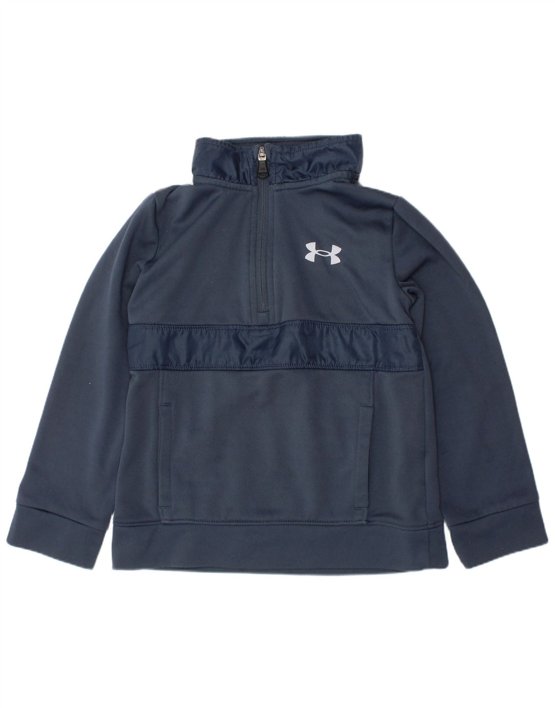 UNDER Armour Boys Φούτερ με φερμουάρ 5-6 ετών Navy Blue Polyester