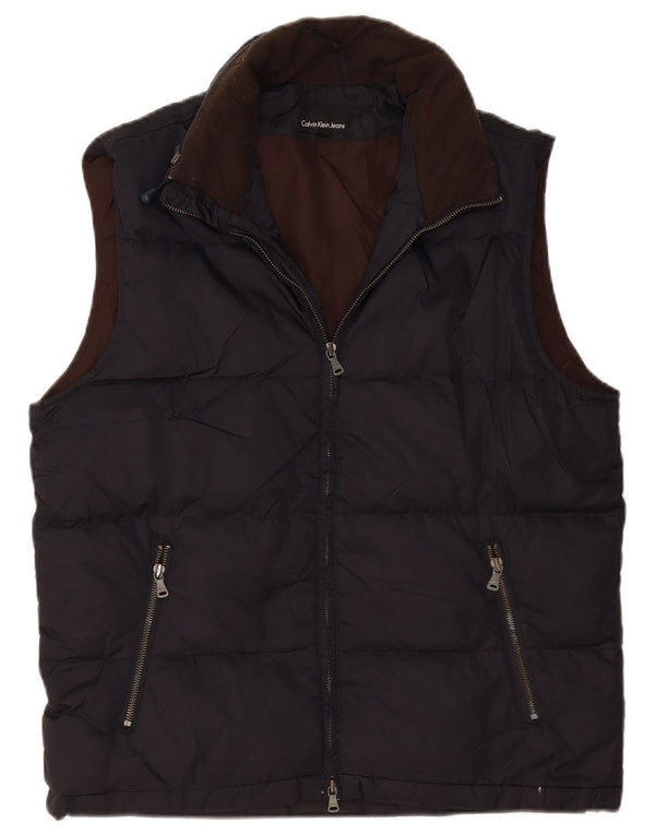 CALVIN KLEIN JEANS Ανδρικό Gilet με επένδυση UK 38 Medium Navy Blue Polyamide