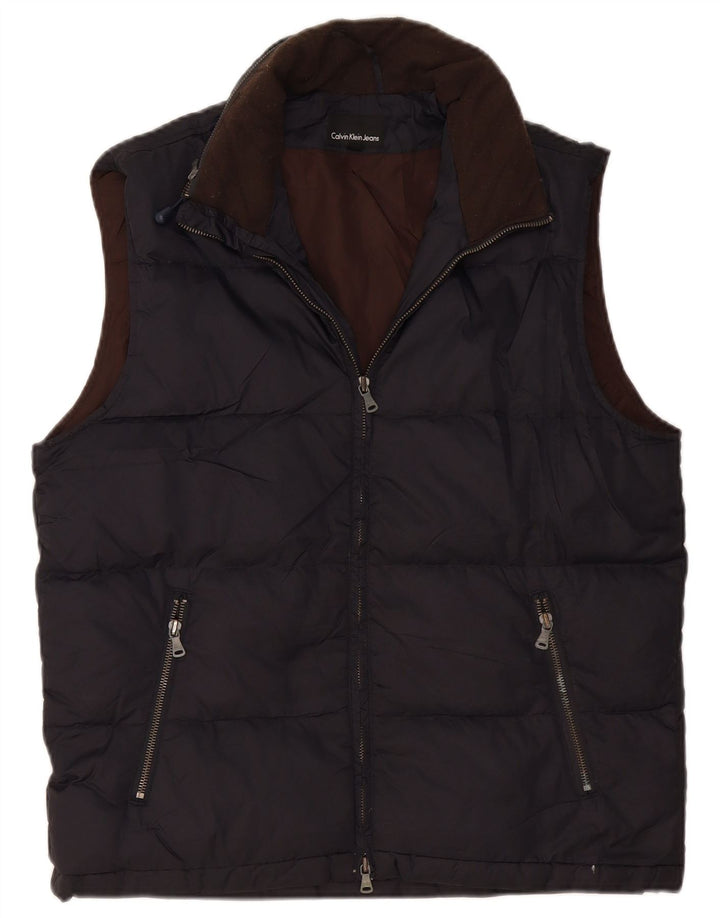 CALVIN KLEIN JEANS Ανδρικό Gilet με επένδυση UK 38 Medium Navy Blue Polyamide