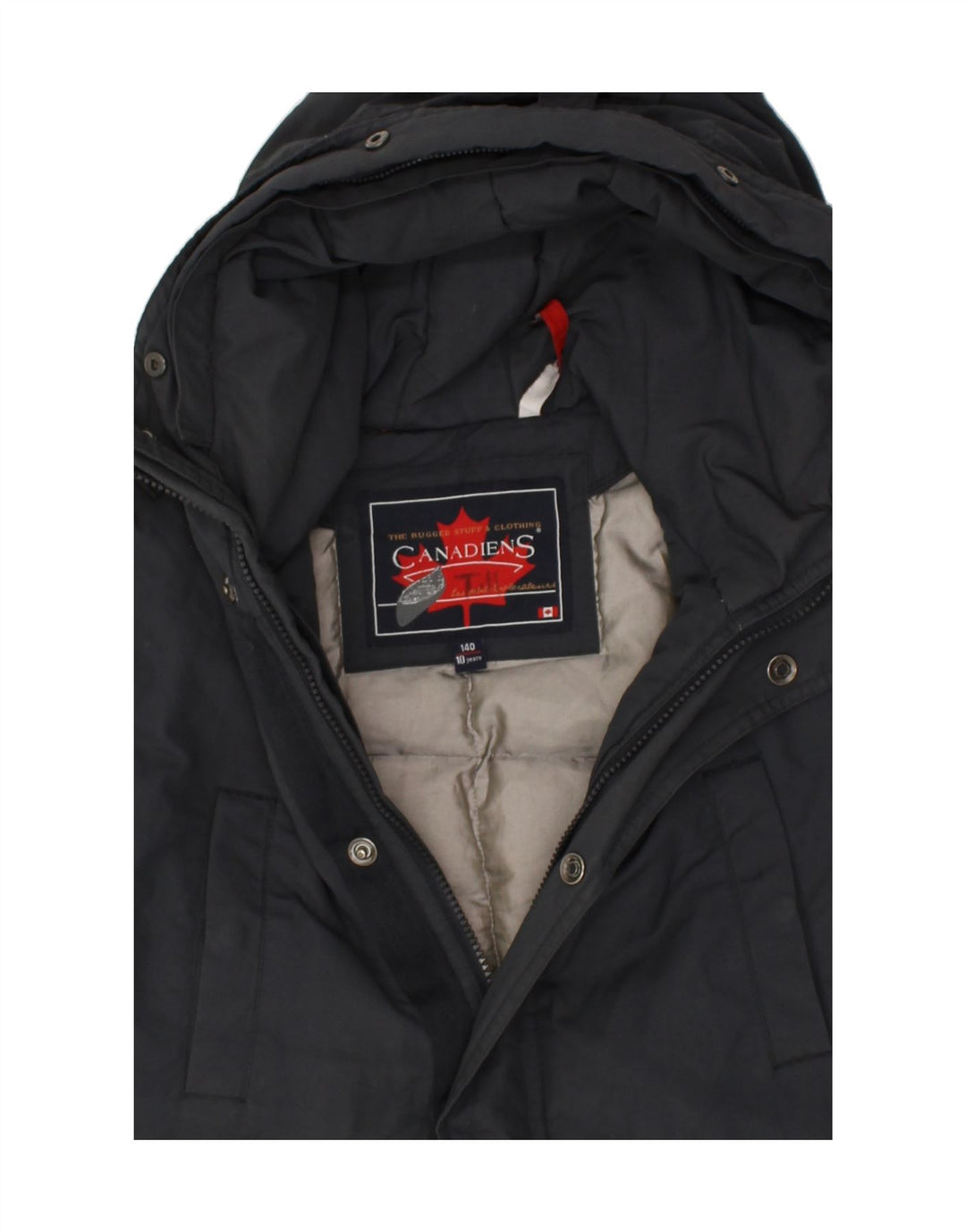 CANADIENS Boys Hooded Padded Jacket 9-10 Years Green | Vintage Canadiens | Thrift | Second-Hand Canadiens | Used Clothing | Messina Hembry 