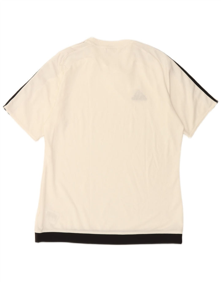 Ανδρικό T-Shirt Climalite ADIDAS Top Medium White Colorblock Πολυεστέρας