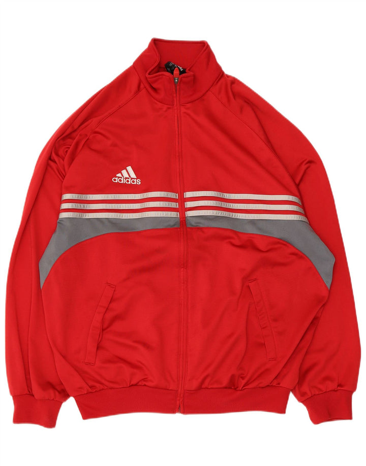 Ανδρική φόρμα Adidas Top Jacket UK 44/46 Μεγάλο κόκκινο χρώμα πολυεστέρα