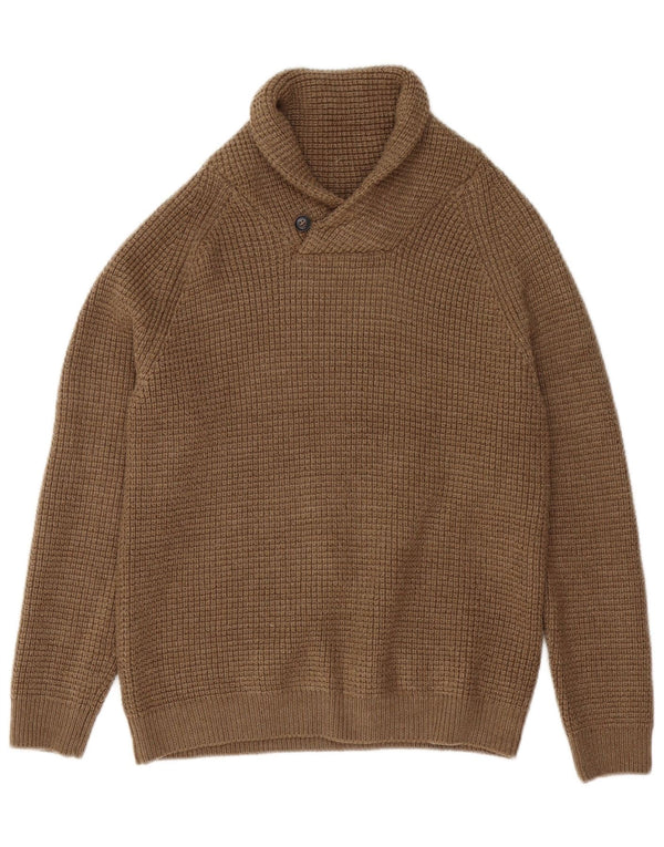 Zara Boys Shawl Neck Jumper πουλόβερ 11-12 ετών Καφέ Ακρυλικό