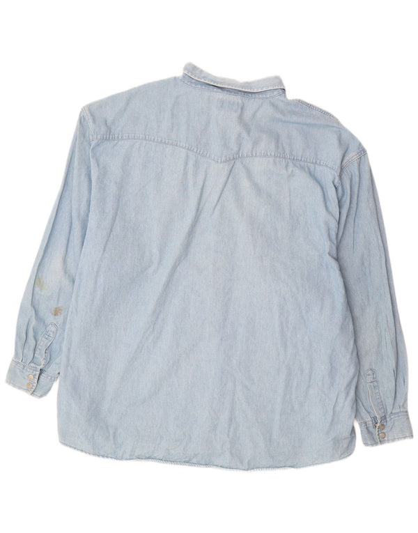 JOHN BANER Ανδρικό τζιν πουκάμισο 3XL μπλε βαμβακερό