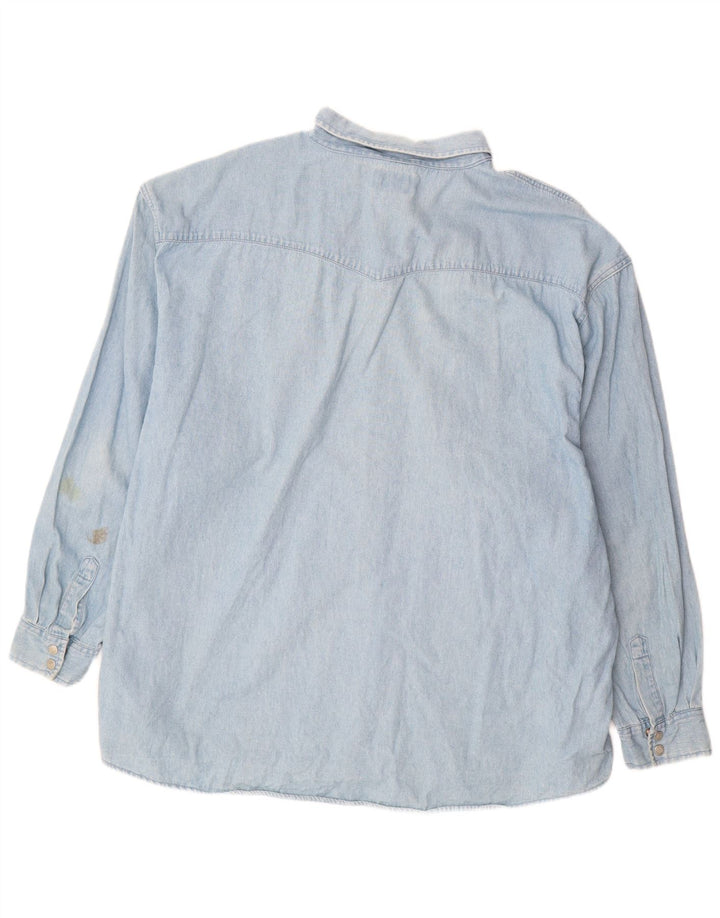 JOHN BANER Ανδρικό τζιν πουκάμισο 3XL μπλε βαμβακερό