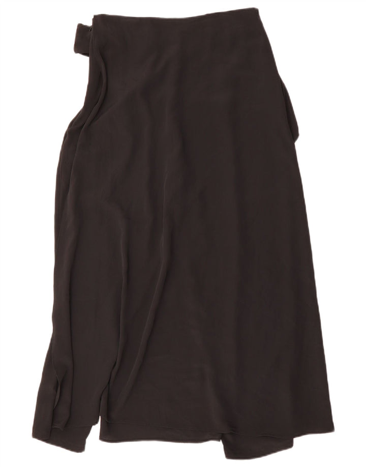 Zara Γυναικεία Asymmetric Midi Wrap Φούστα Small W26 Black