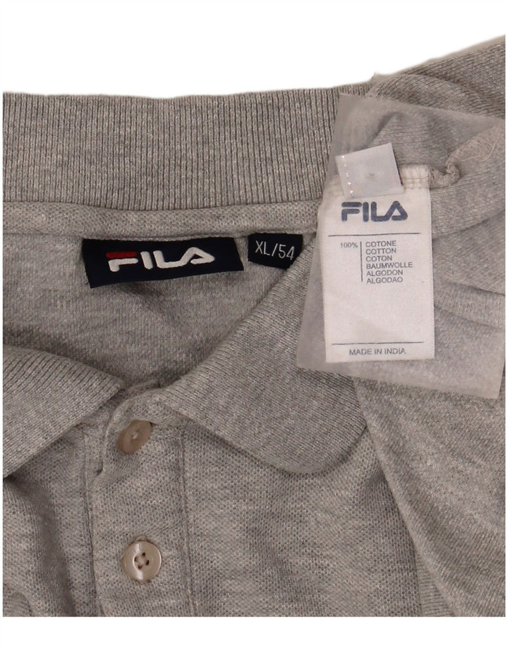 Ανδρικό πουκάμισο πόλο FILA XL Γκρι βαμβακερό