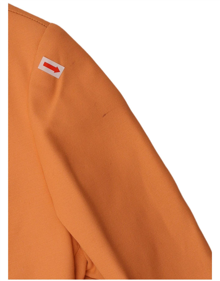 Vintage Γυναικείο Μπουφάν Blazer 3 Κουμπιών IT 42 μεσαία πορτοκαλί βισκόζη