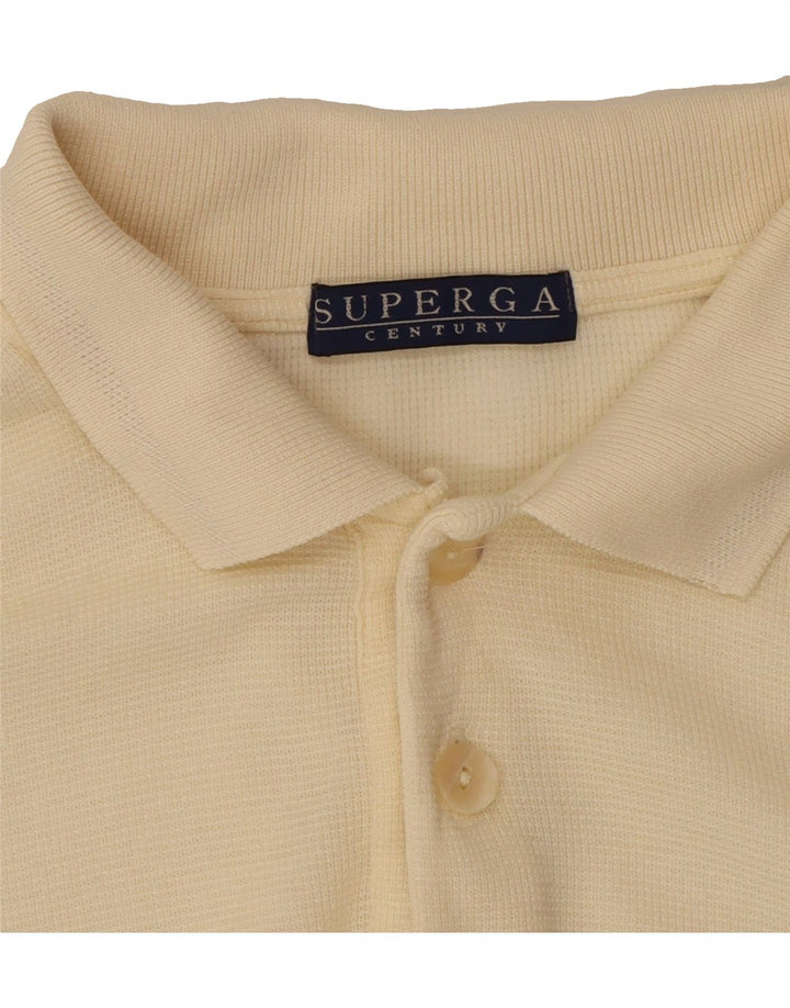 SUPERGA Mens Polo Shirt XL Beige Vintage Superga and Second-Hand Superga from Messina Hembry 