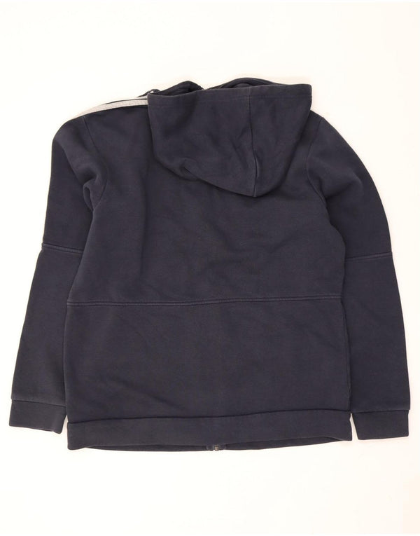 Adidas Mens Zip Hoodie Sweater Medium Navy Blue Cotton