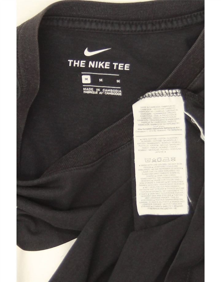 Ανδρικό μπλουζάκι Nike Swoosh Graphic Μπλουζάκι μεσαίο μαύρο βαμβακερό