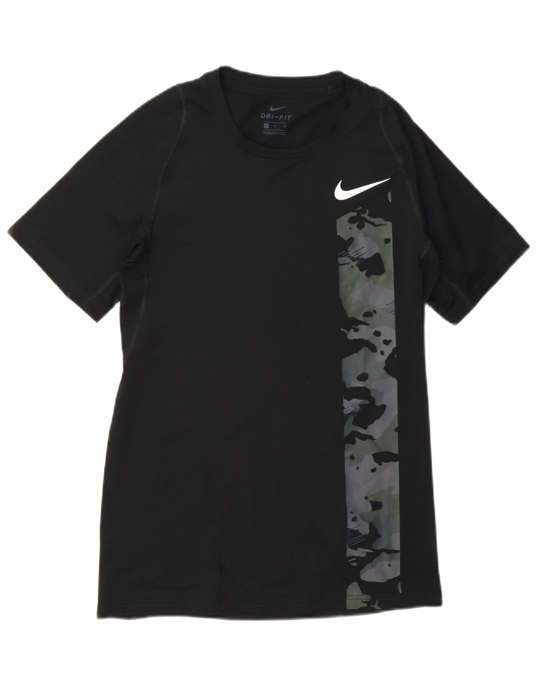 Ανδρικό γραφικό μπλουζάκι Nike Dri Fit, μικρό μαύρο πολυεστέρα παραλλαγής