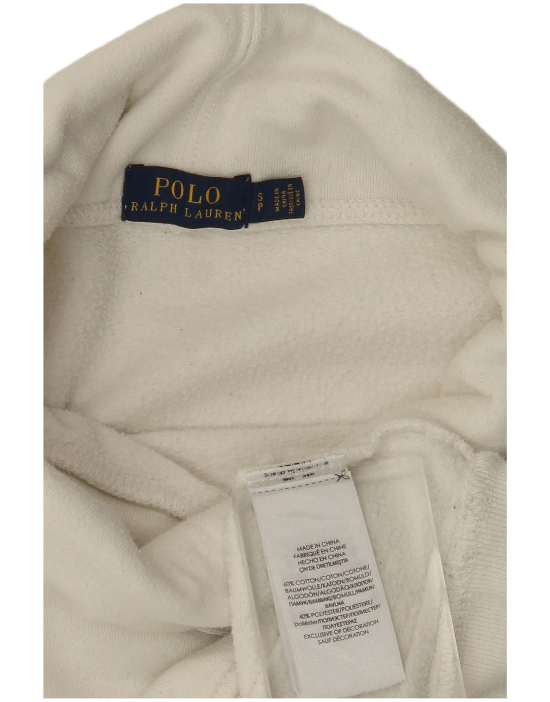 POLO RALPH LAUREN Γυναικείο φούτερ μεγάλου μεγέθους Jumper UK 10 Small White