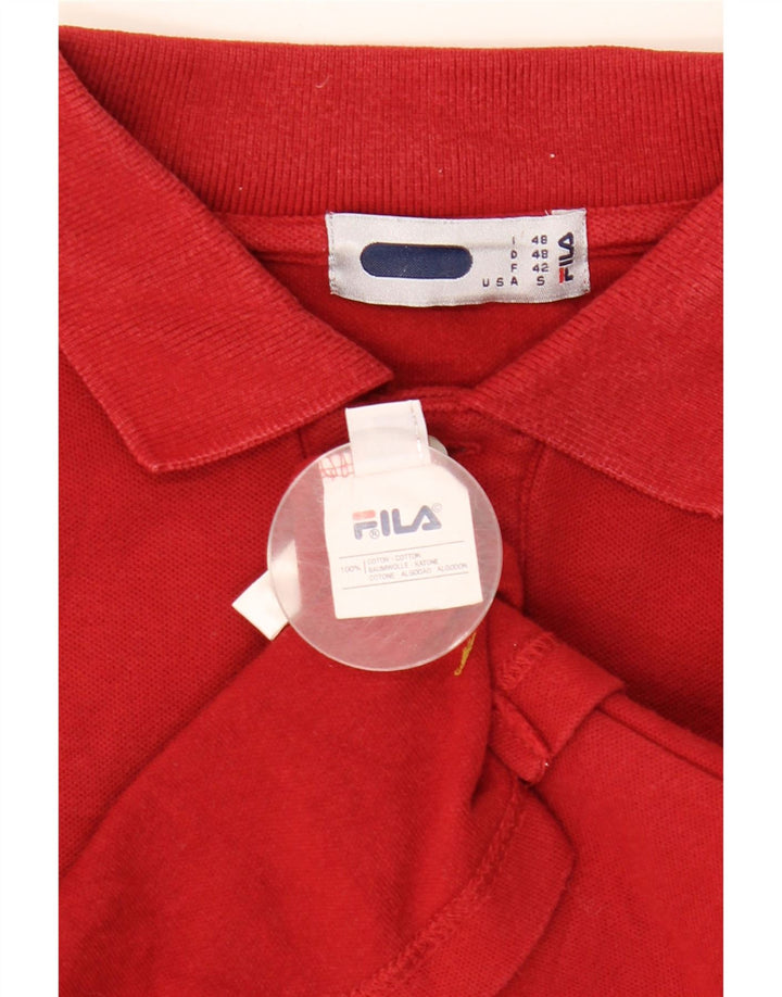Ανδρικό μπλουζάκι πόλο FILA IT 48 Μικρό κόκκινο βαμβακερό