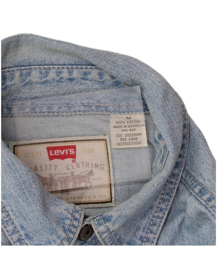 Ανδρικό τζιν πουκάμισο Levi's μεσαίο μπλε βαμβακερό