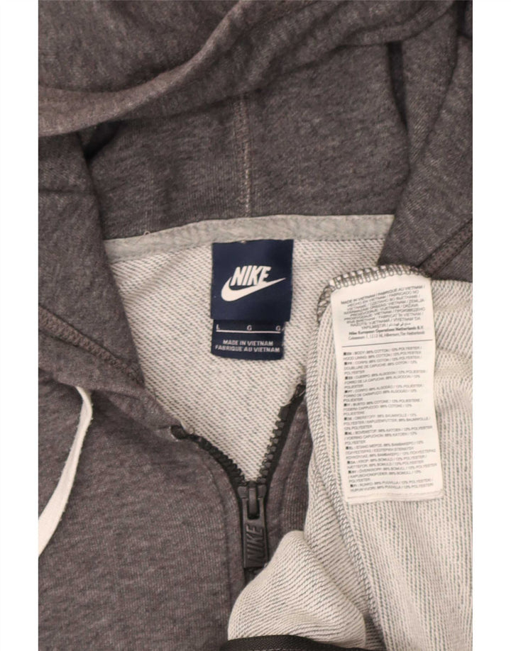 Ανδρικό πουλόβερ Nike με φερμουάρ με κουκούλα μεγάλο γκρι βαμβακερό