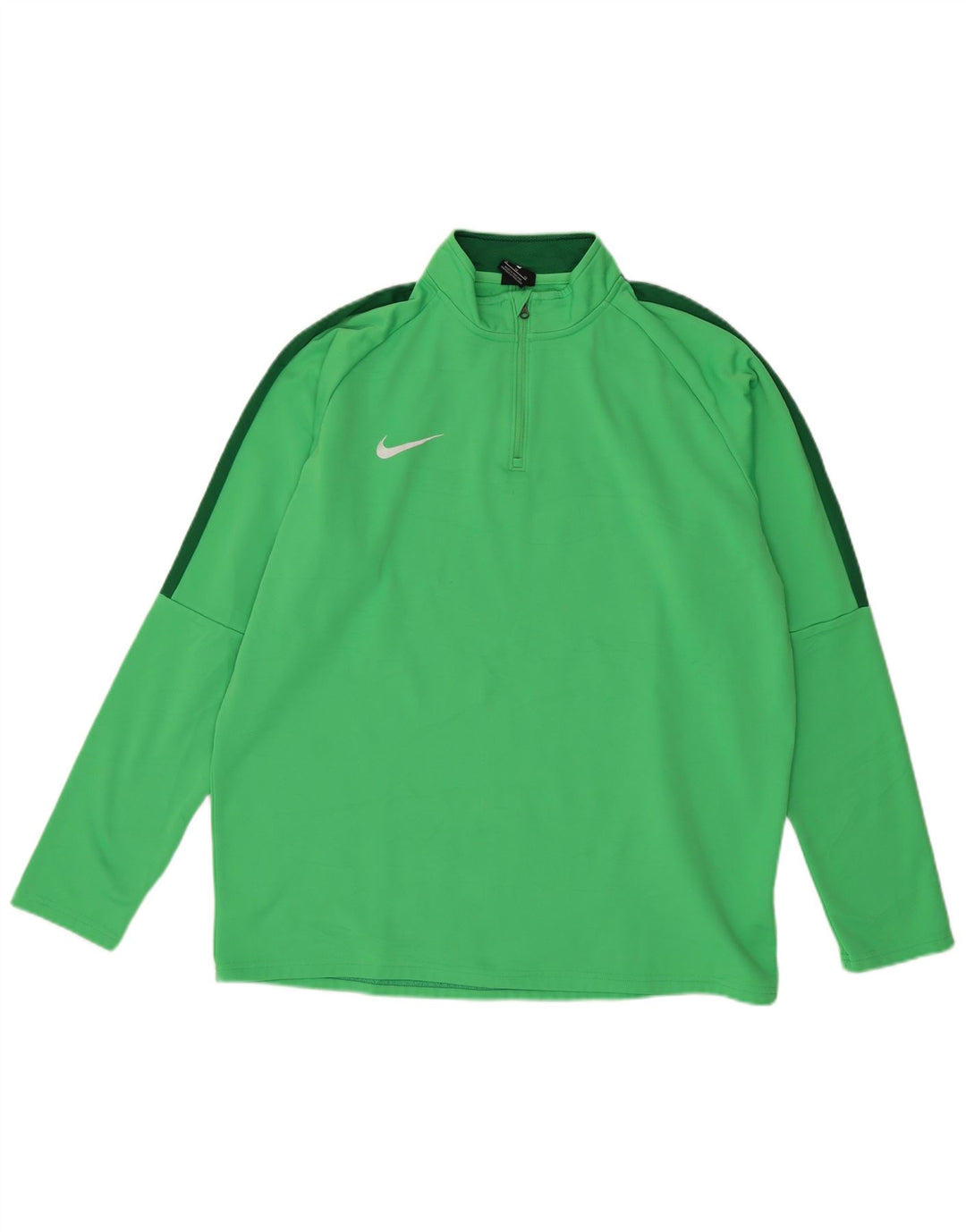 NIKE Ανδρική φόρμα πουλόβερ με φερμουάρ Dri Fit Top XL Green Colourblock