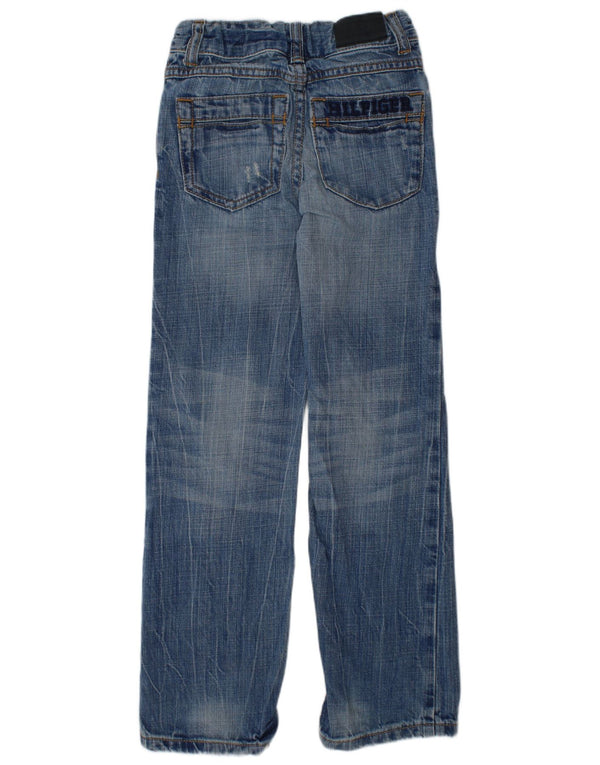 TOMMY HILFIGER Boys Distressed Straight Jeans 4-5 Years W24 L22 Blue