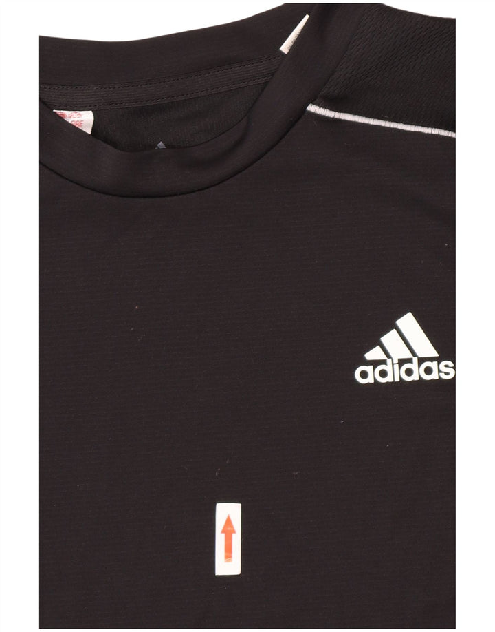 Adidas Boys Aeroready T-Shirt Top 11-12 Years Black Polyester