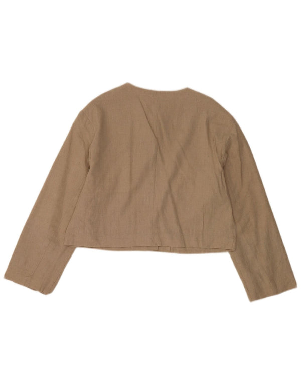 Zara Γυναικείο σακάκι blazer 4 κουμπιών UK 14 Medium Beige Polyester