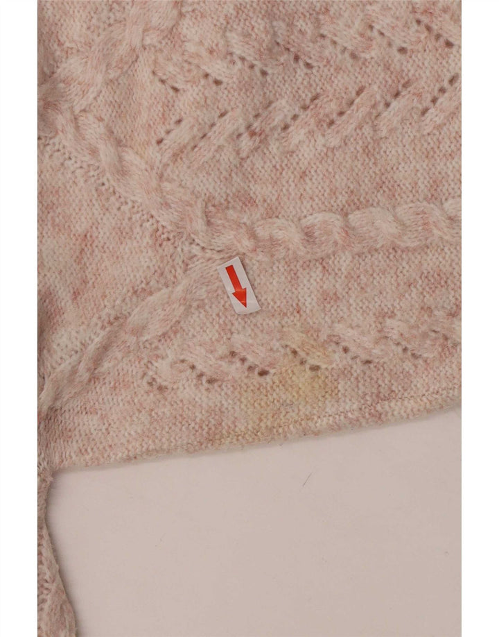 Marks & Spencer Γυναικείο πουλόβερ με λαιμόκοψη UK 14 Medium Pink Polyester