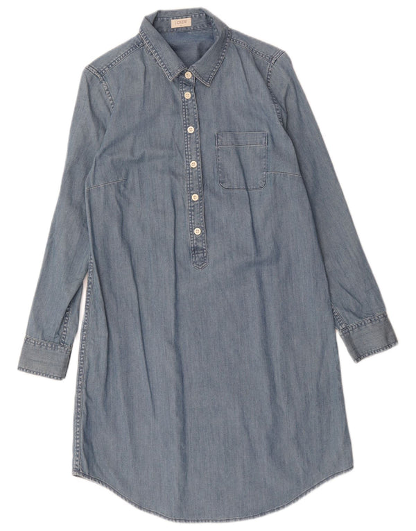 J. Crew Γυναικείο μακρυμάνικο τζιν φόρεμα UK 14 Medium Blue