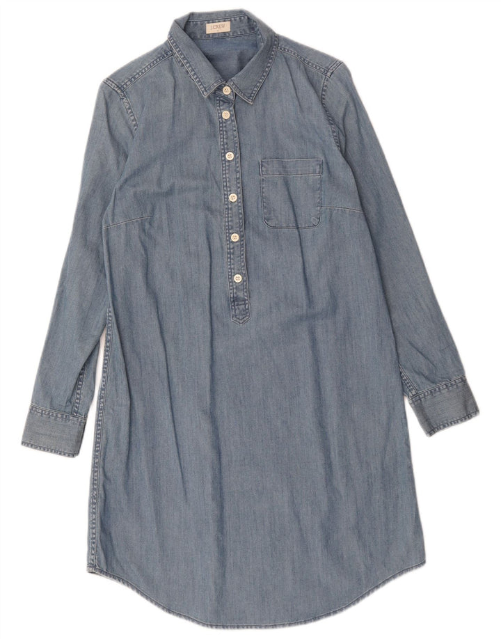 J. Crew Γυναικείο μακρυμάνικο τζιν φόρεμα UK 14 Medium Blue