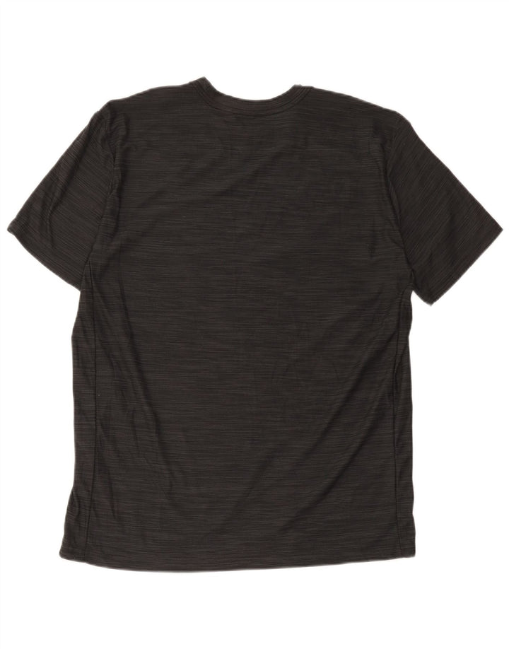 Ανδρικό μπλουζάκι Nike Dri Fit Top μεγάλο μαύρο ριγέ πολυεστέρα