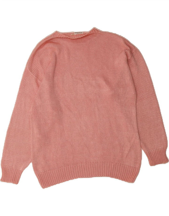 TOPLIKE Womens Crew Neck Jumper Sweater EU 44 XL Pink Vintage Toplike and Second-Hand Toplike from Messina Hembry 