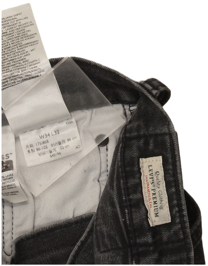 Ανδρικό τζιν Levi's Slim W34 L32 Γκρι βαμβακερό