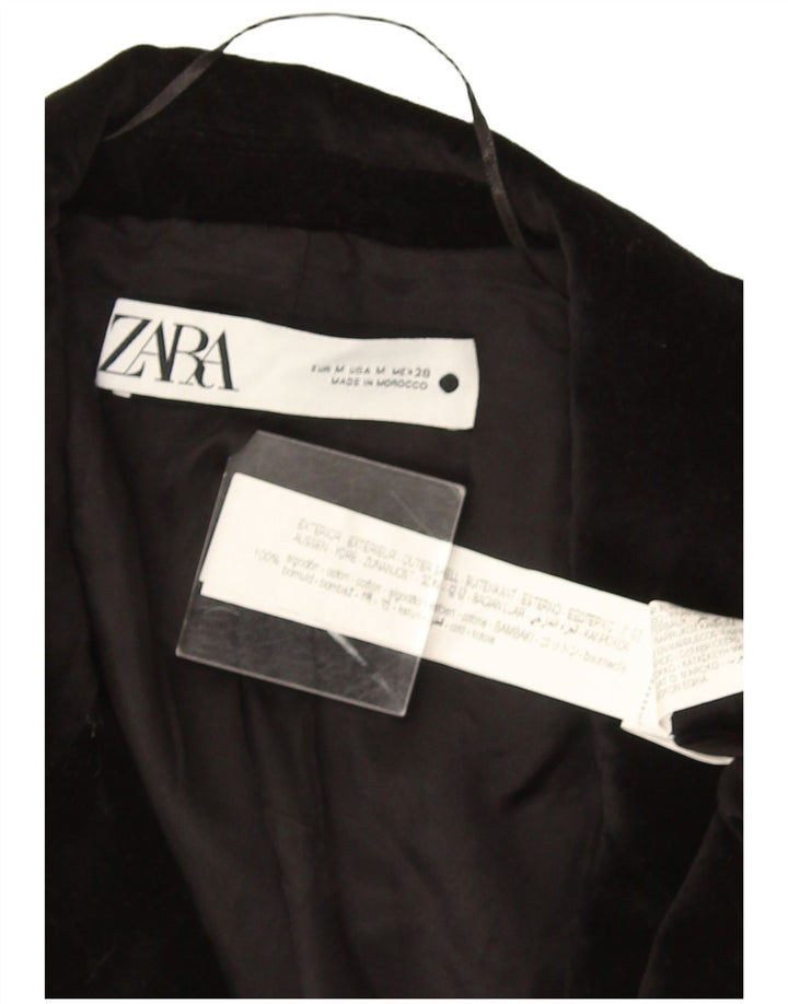 Zara Ανδρικό βελούδινο τζάκετ σακάκι UK 38 μεσαίο μαύρο βαμβακερό