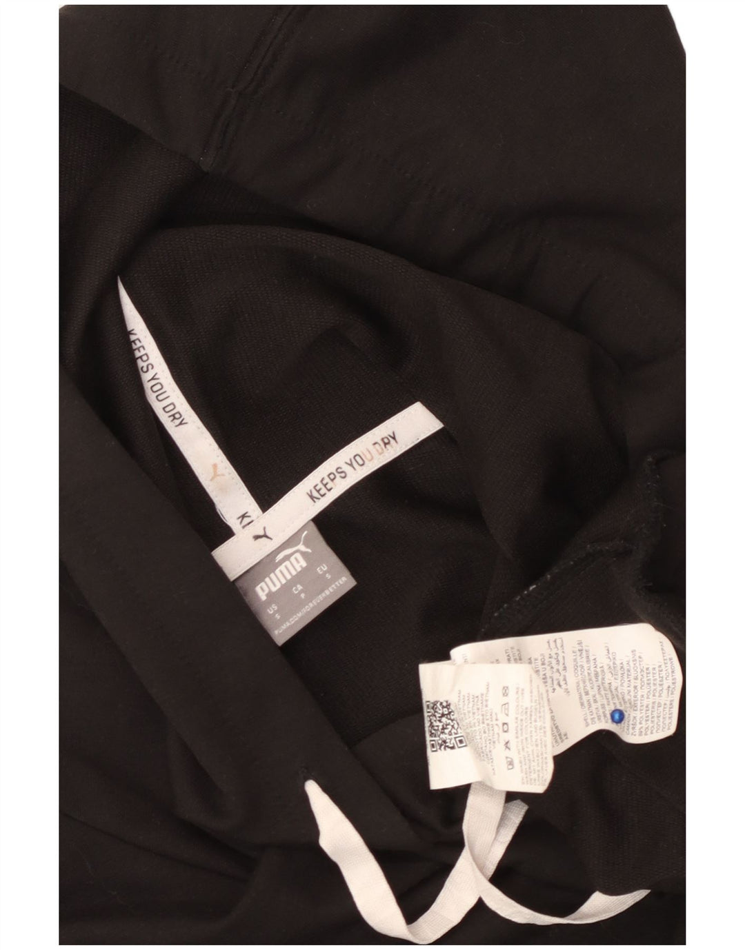 PUMA Γυναικείο Crop Hoodie Jumper UK 10 Small Black Polyester