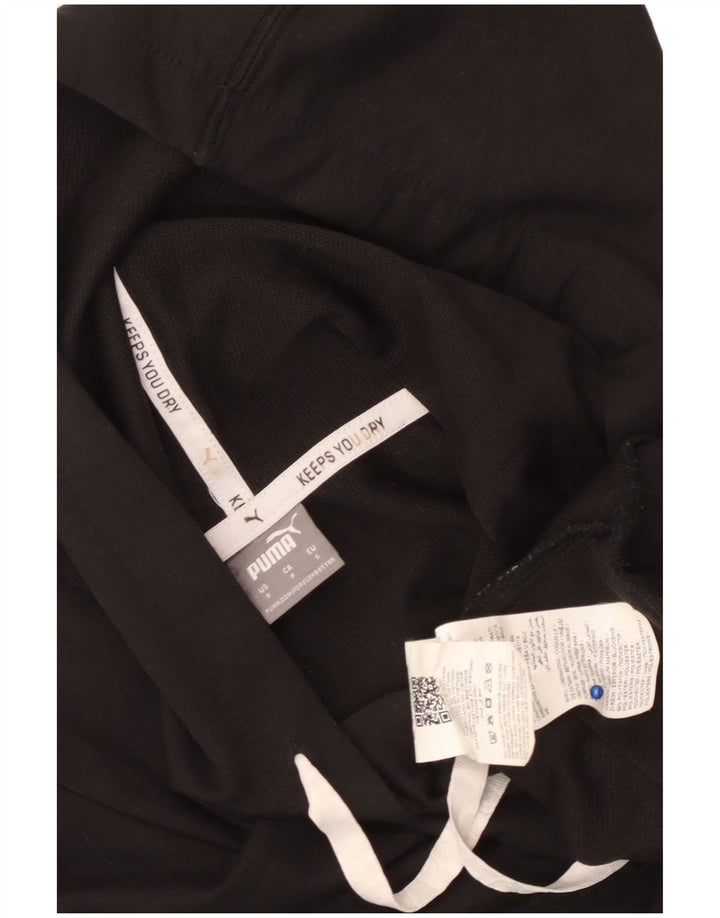 PUMA Γυναικείο Crop Hoodie Jumper UK 10 Small Black Polyester