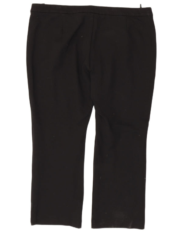 Marks & Spencer Γυναικείο Cropped Παντελόνι UK 22 3XL W42 L27 Μαύρη βισκόζη