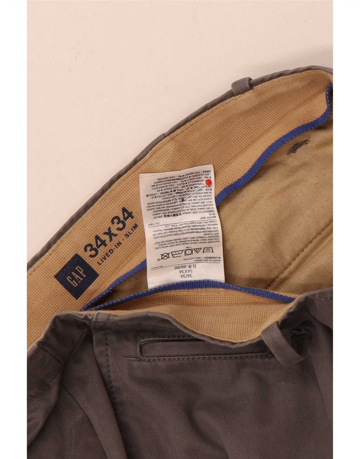 Ανδρικό παντελόνι Gap Slim Chino W34 L34 Γκρι