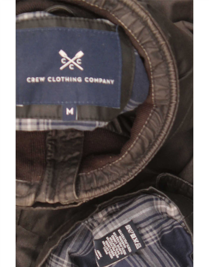 Crew Clothing Ανδρικό κερωμένο βαμβακερό μπουφάν UK 38 Medium Black Cotton