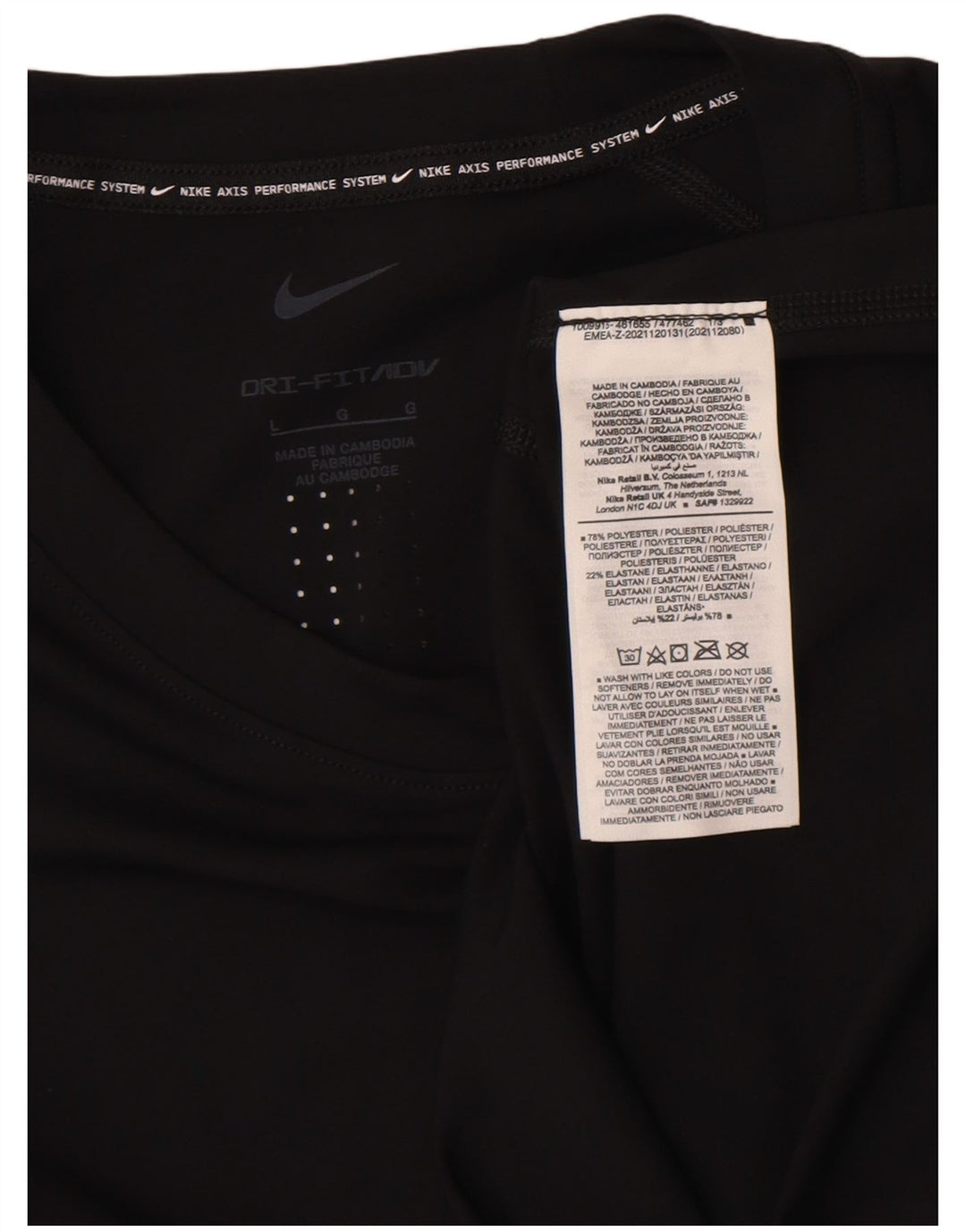 Ανδρικό T-shirt Nike Dri Fit Top Large Μαύρο Πολυεστέρας