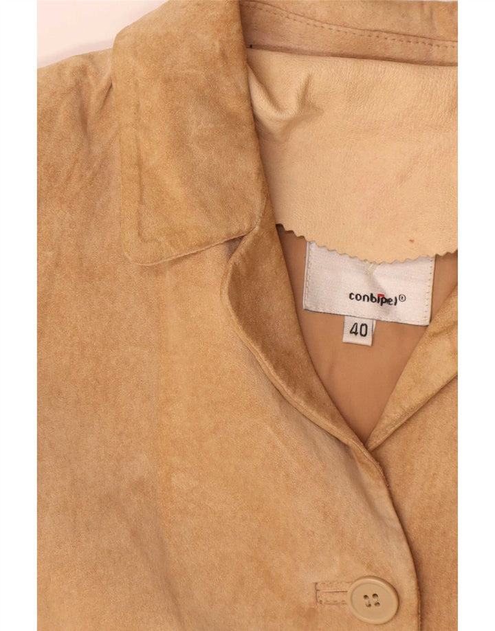 Conbipel Γυναικείο Μπουφάν με 4 κουμπιά Suede Blazer IT 40 Small Beige