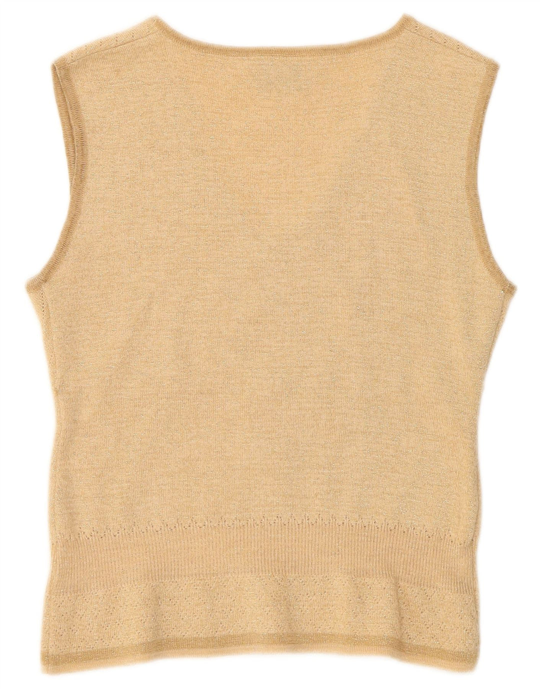 Vintage Γυναικείο Γιλέκο Tank Top IT 40/42 Μικρό μπεζ μαλλί