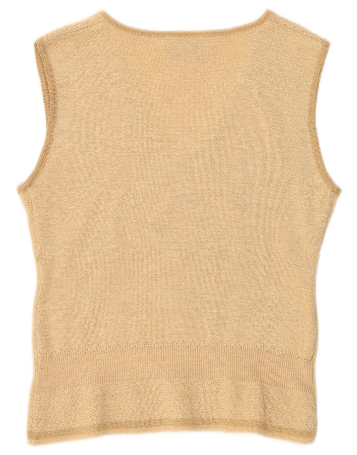 Vintage Γυναικείο Γιλέκο Tank Top IT 40/42 Μικρό μπεζ μαλλί