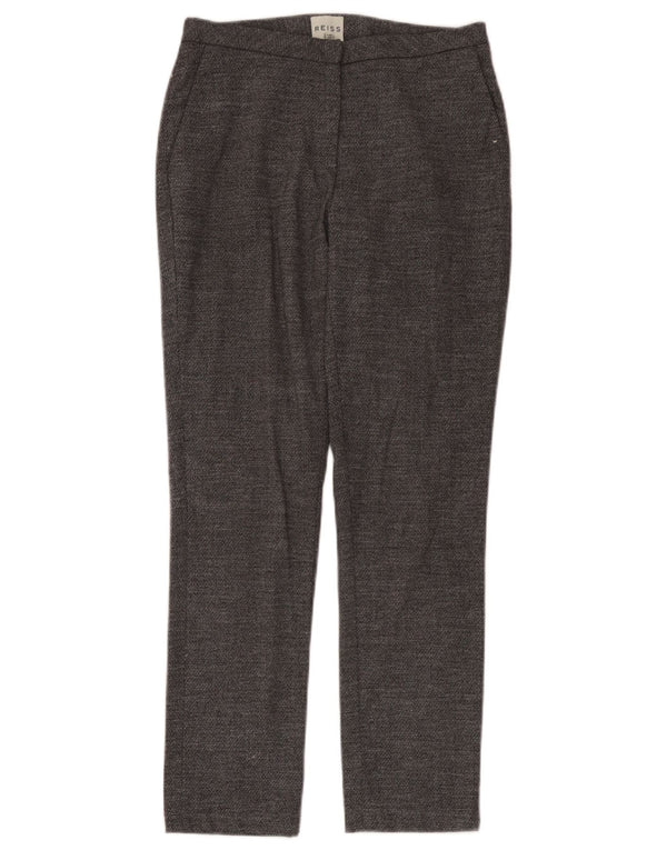 Reiss Womens Slim Chino Trousers UK 8 Small W28 L28 Grey Polyester